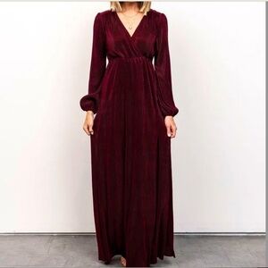 Baltic Born Venus Mulberry Pleated Maxi Dress XL
